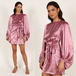 New! Petal & Pup Dusty Rose Opal Mini Dress Size 14 - 47791